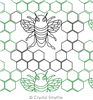 Digital Quilting Design Bee With Honeycomb by Crystal Smythe.