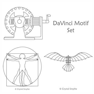 Digital Quilting Design DaVinci Motif Set by Crystal Smythe.