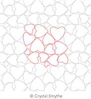 Digital Quilting Design Endless Hearts by Crystal Smythe.