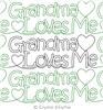 Digital Quilting Design Grandma Loves Me by Crystal Smythe.