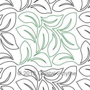 Digital Quilting Design Crystal's Lovely Leaves by Crystal Smythe.