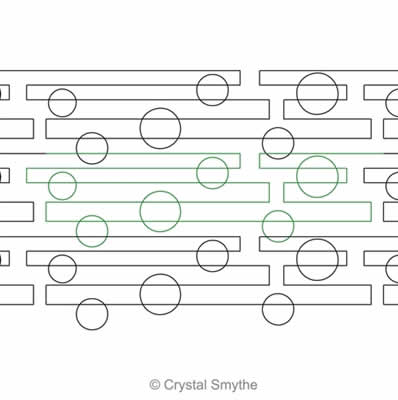 Digital Quilting Design Spaghetti and Meatballs by Crystal Smythe.