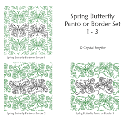 Spring Butterfly Panto or Border Set 1-3 by Crystal Smythe.