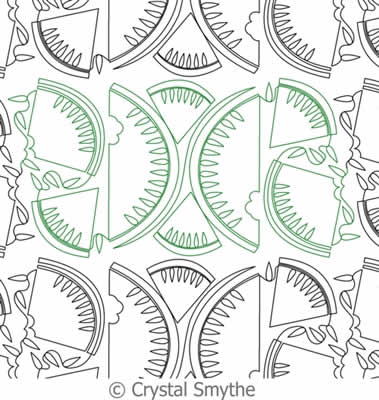 Digital Quilting Design Summer Slices by Crystal Smythe.