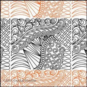 Digital Quilting Design Zendoodle 1 by Crystal Smythe.