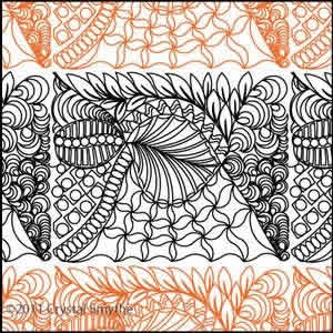 Digital Quilting Design Zendoodle 2 by Crystal Smythe.