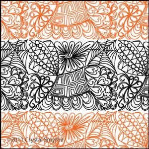 Digital Quilting Design Zendoodle 4 by Crystal Smythe.