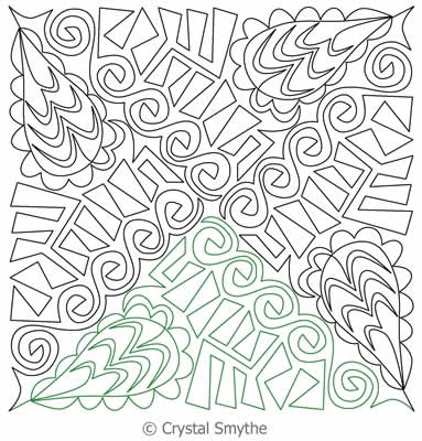 Digital Quilting Design Zentriangle 4 by Crystal Smythe.