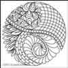 Digital Quilting Design Zendoodle Circle by Crystal Smythe.