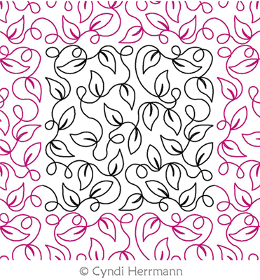 Digital Quilting Design Cyndi's Leaves E2E by Cyndi Herrmann.