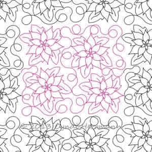Digital Quilting Design Cyndi's Poinsettia by Cyndi Herrmann.