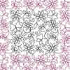 Digital Quilting Design Daisy Swirl and Butterflies by Cyndi Herrmann.