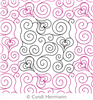 Digital Quilting Design Swirled Hearts by Cyndi Herrmann.