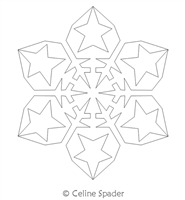 Digital Quilting Design Pretty Snowflake 1 by Celine Spader.