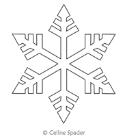 Digital Quilting Design Pretty Snowflake 5 by Celine Spader.