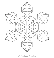 Digital Quilting Design Pretty Snowflake 9 by Celine Spader.