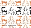 Digital Quilting Design Christmas Reindeer Border Panto 2 by Celine Spader.