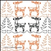 Digital Quilting Design Christmas Reindeer Border Panto 3 by Celine Spader.