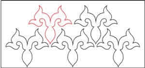 Digital Quilting Design Ironworks Motif by Celine Spader.