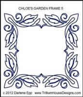 Digital Quilting Design Chloe Garden Frame 5 by Darlene Epp.