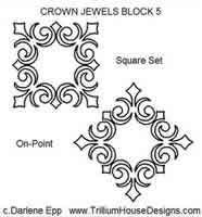 Digital Quilting Design Crown Jewel Block 5 by Darlene Epp.