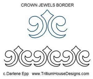 Digital Quilting Design Crown Jewel Border by Darlene Epp.