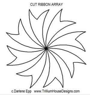 Digital Quilting Design Cut Ribbon Array by Darlene Epp.