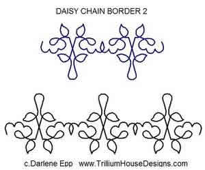 Digital Quilting Design Daisy Chain Border 2 by Darlene Epp.