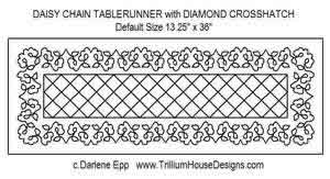 Digital Quilting Design Daisy Chain Table Runner 2 by Darlene Epp.