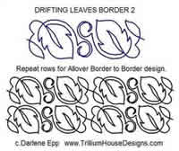 Digital Quilting Design Drifting Leaves Border 2 by Darlene Epp.