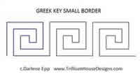 Digital Quilting Design Greek Key Sm Border by Darlene Epp.