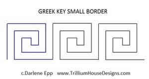 Digital Quilting Design Greek Key Sm Border by Darlene Epp.