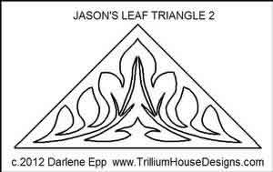 Digital Quilting Design Jason's Leaf Tri 2 by Darlene Epp.