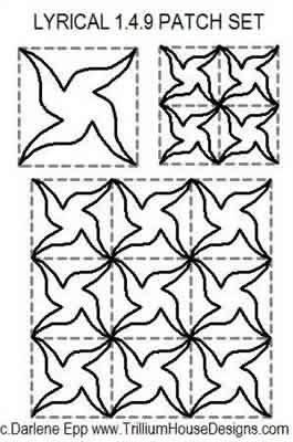 Digital Quilting Design Lyrical Continuous Curve Set by Darlene Epp.