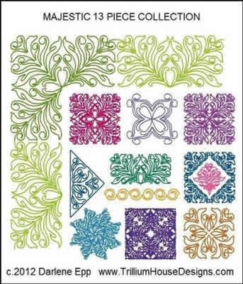 Digital Quilting Design Majestic Collection by Darlene Epp.