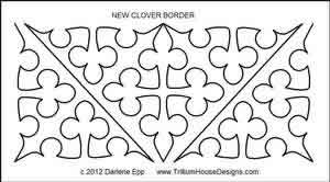 Digital Quilting Design New Clover Border by Darlene Epp.