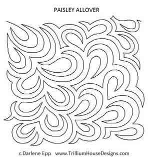 Digital Quilting Design Paisley Allover by Darlene Epp.