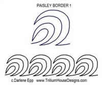 Digital Quilting Design Paisley Border 1 by Darlene Epp.