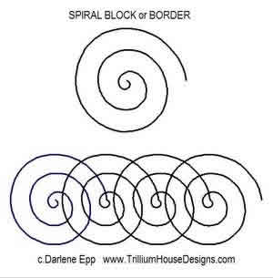 Digital Quilting Design Spiral by Darlene Epp.