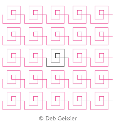 Digital Quilting Design A-Maze-Ing Border 1 by Deb Geissler.