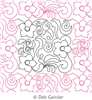 Digital Quilting Design Asian Elegance Flower Swirls 5 E2E by Deb Geissler.