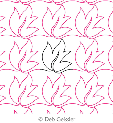 Digital Quilting Design Asian Elegance Leaf 1 Border by Deb Geissler.