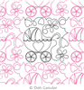 Digital Quilting Design Baby Carriage 2 E2E by Deb Geissler.