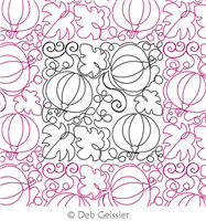 Digital Quilting Design Deb's Pumpkin Patch E2E by Deb Geissler.