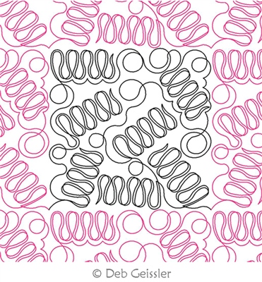 Digital Quilting Design Ribbon Candy E2E by Deb Geissler.