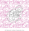 Circular Scribble by Deborah Lobban. This image demonstrates how this computerized pattern will stitch out once loaded on your robotic quilting system. A full page pdf is included with the design download.