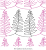 Fern by Deborah Lobban. This image demonstrates how this computerized pattern will stitch out once loaded on your robotic quilting system. A full page pdf is included with the design download.