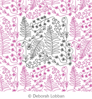 Garden by Deborah Lobban. This image demonstrates how this computerized pattern will stitch out once loaded on your robotic quilting system. A full page pdf is included with the design download.