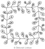 Leaf Frame by Deborah Lobban. This image demonstrates how this computerized pattern will stitch out once loaded on your robotic quilting system. A full page pdf is included with the design download.