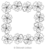 New Flower Frame by Deborah Lobban. This image demonstrates how this computerized pattern will stitch out once loaded on your robotic quilting system. A full page pdf is included with the design download.